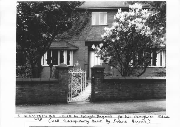 3 Blenheim Road, built by George for his daughter Edna