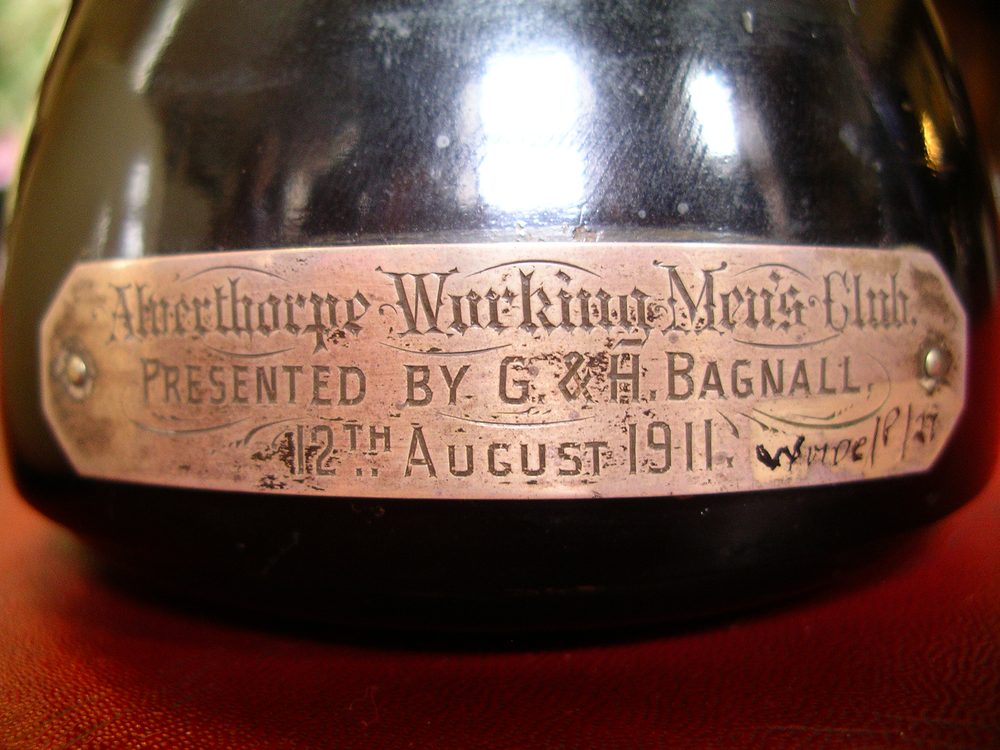 Alverthorpe WMC Commemorative Mallet Inscription