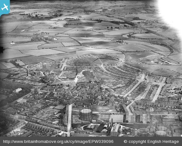 New housing estate under construction and environs, East Moor, 1932 - Britain from Above