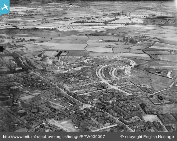 New housing estate under construction and environs, East Moor, 1932 - Britain from Above